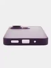 Пурпурный чехол матовый для Xiaomi Redmi 12C, пластиковый, полупрозрачный, с глянцевой рамкой