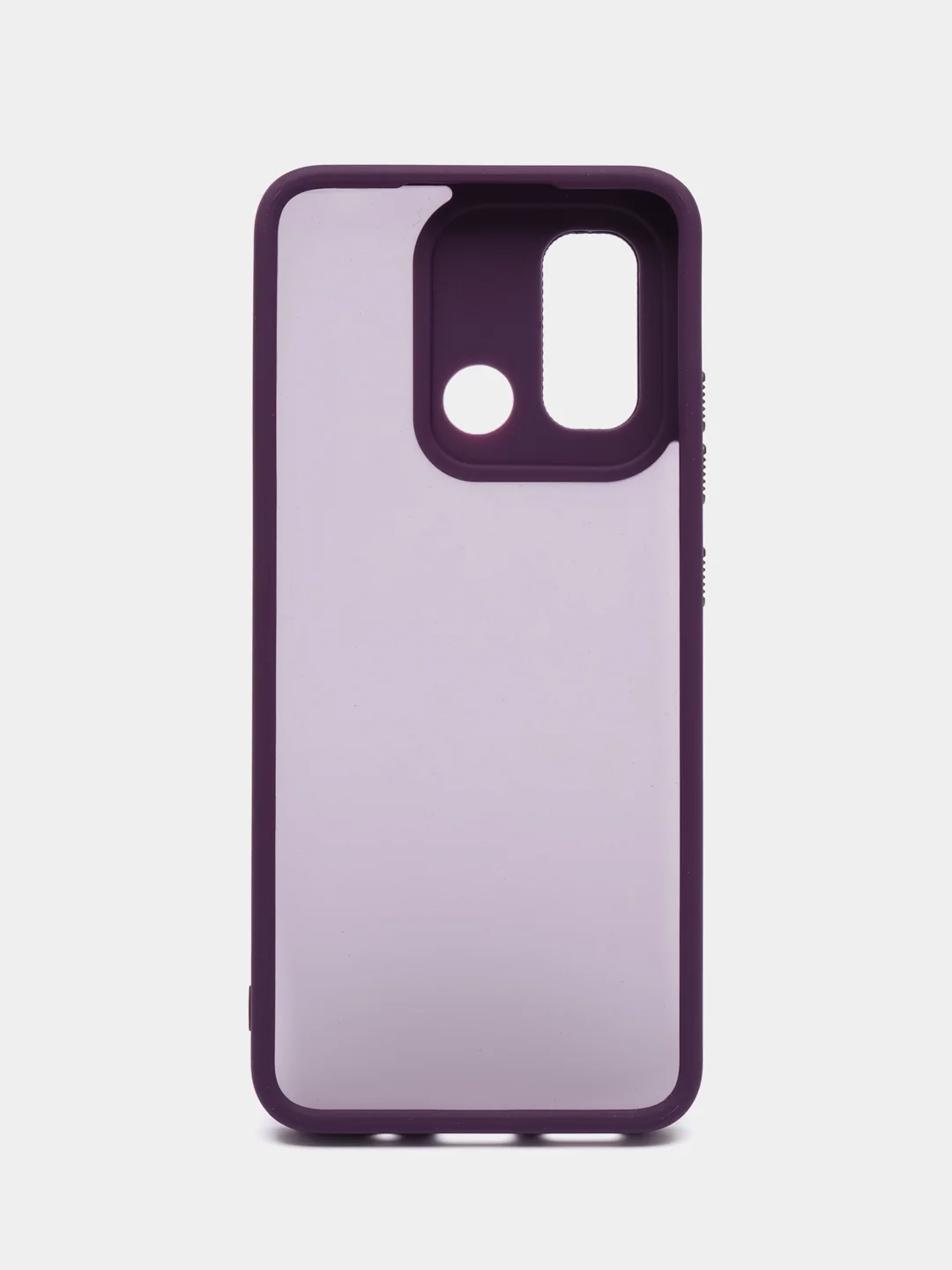 Пурпурный чехол матовый для Xiaomi Redmi 12C, пластиковый, полупрозрачный, с глянцевой рамкой