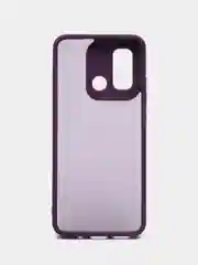 Пурпурный чехол матовый для Xiaomi Redmi 12C, пластиковый, полупрозрачный, с глянцевой рамкой