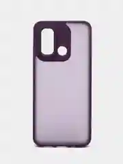 Пурпурный чехол матовый для Xiaomi Redmi 12C, пластиковый, полупрозрачный, с глянцевой рамкой
