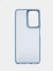 Небесно-голубой чехол матовый для Realme C55 / Реалми С55, пластиковый, полупрозрачный, с глянцевой рамкой
