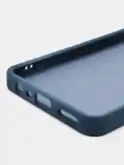 Темно-синий чехол матовый для Realme C55 / Реалми С55, пластиковый, полупрозрачный, с глянцевой рамкой
