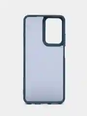 Темно-синий чехол матовый для Realme C55 / Реалми С55, пластиковый, полупрозрачный, с глянцевой рамкой
