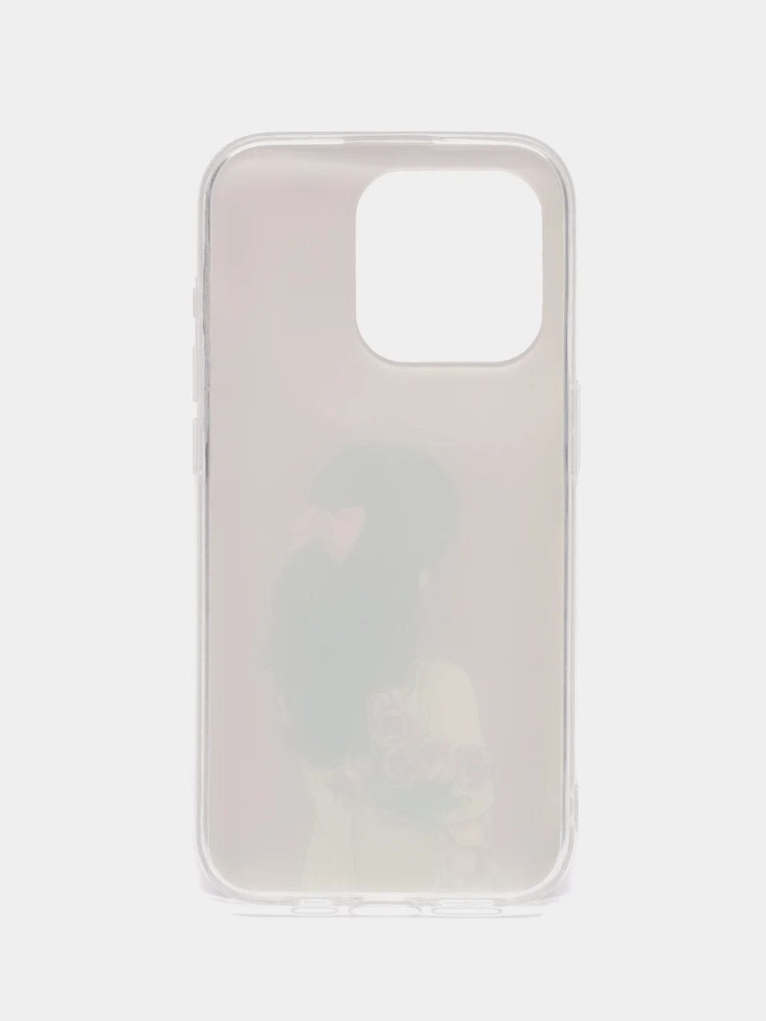 Пудровый чехол для iPhone 15 Pro, 15 Pro Max / Айфон 15 Про, 15 Про Макс силиконовый, с рисунком