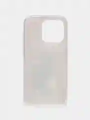 Пудровый чехол для iPhone 15 Pro, 15 Pro Max / Айфон 15 Про, 15 Про Макс силиконовый, с рисунком