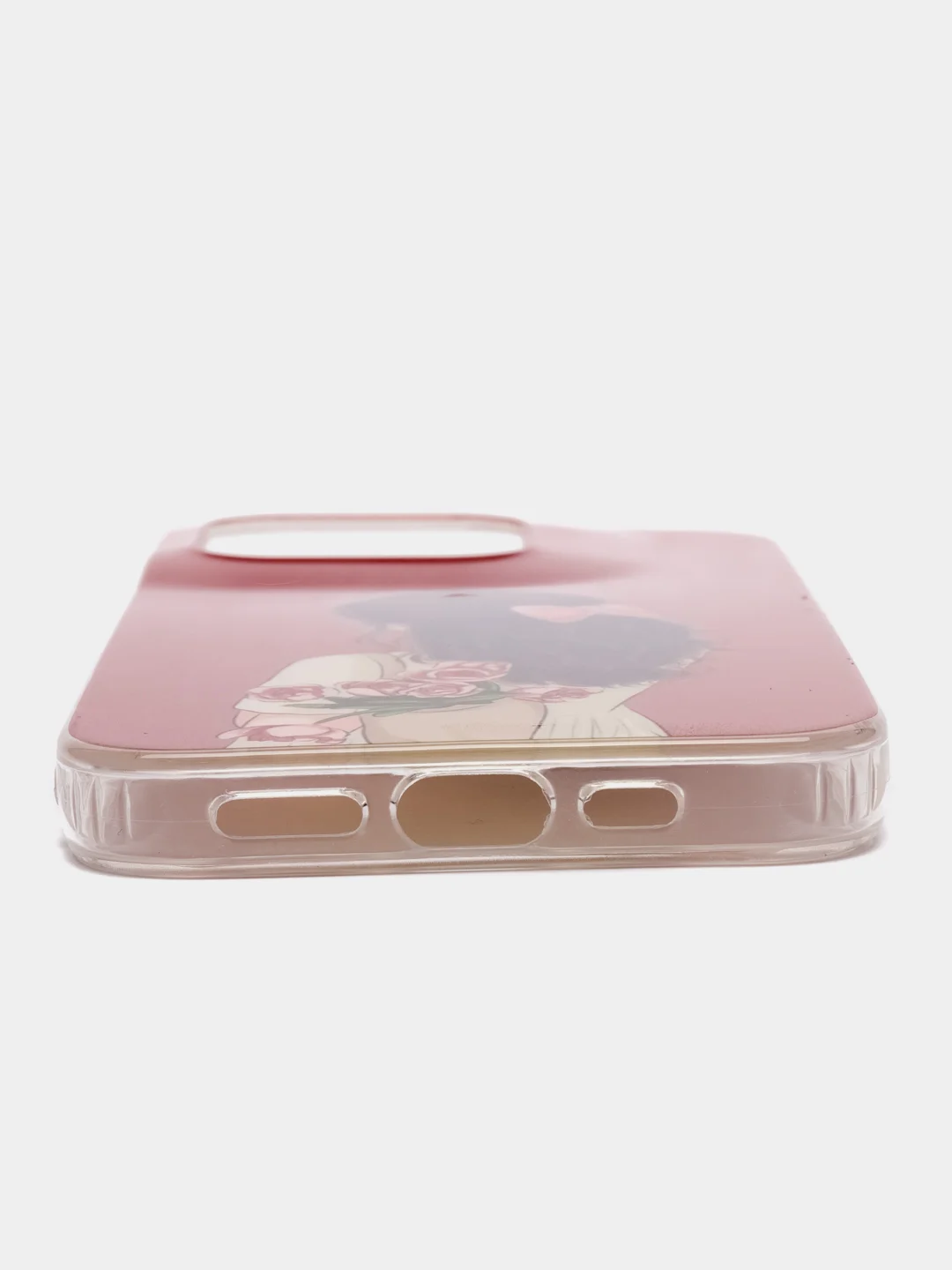 Пудровый чехол для iPhone 15 Pro, 15 Pro Max / Айфон 15 Про, 15 Про Макс силиконовый, с рисунком