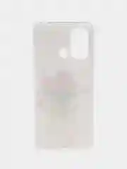 Белый чехол для Xiaomi Redmi 12C (Сяоми Редми 12С), силиконовый, с рисунком