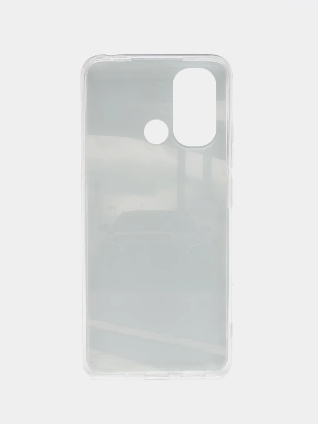 Серебряный чехол для Xiaomi Redmi 12C (Сяоми Редми 12С), силиконовый, с рисунком