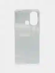 Серебряный чехол для Xiaomi Redmi 12C (Сяоми Редми 12С), силиконовый, с рисунком