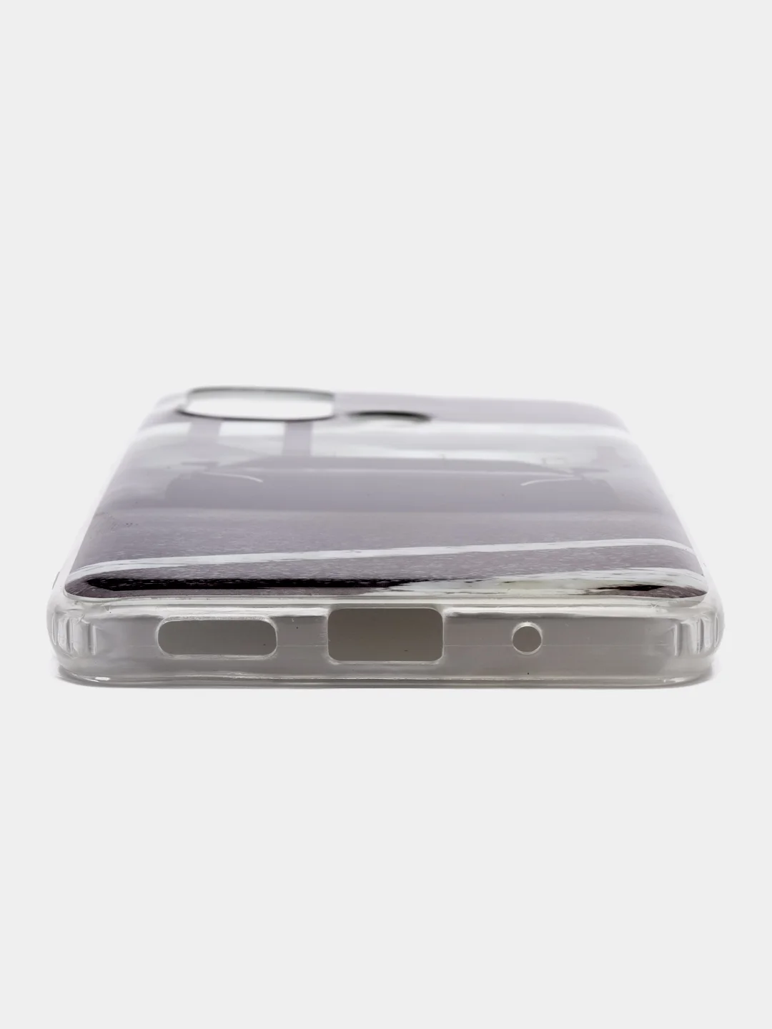 Серебряный чехол для Xiaomi Redmi 12C (Сяоми Редми 12С), силиконовый, с рисунком