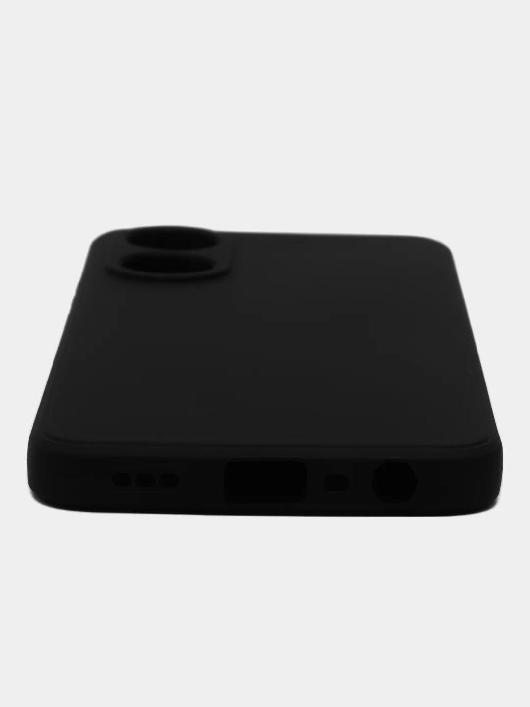 Черный силиконовый чехол для Oppo A78 (Оппо А78), прозрачный