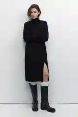 Черный платье женское befree вязаный трикотаж