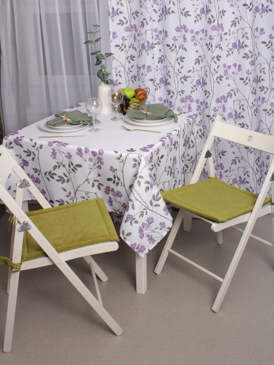 Подушка на стул с завязками Bio-Line, 40 х 40 см, 4 штуки