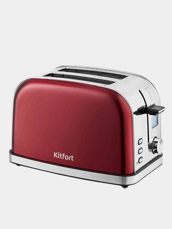 Тостер Kitfort КТ-2036-1, красный, 950 Вт