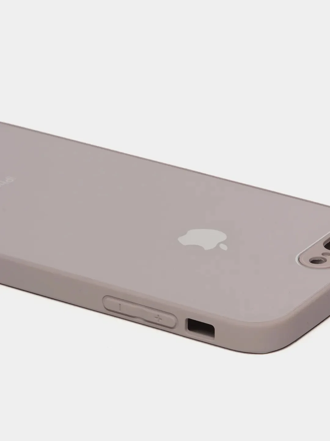 Бежевый меланж чехол силиконовый со стеклянной панелью для iPhone 7 Plus / iPhone 8 Plus