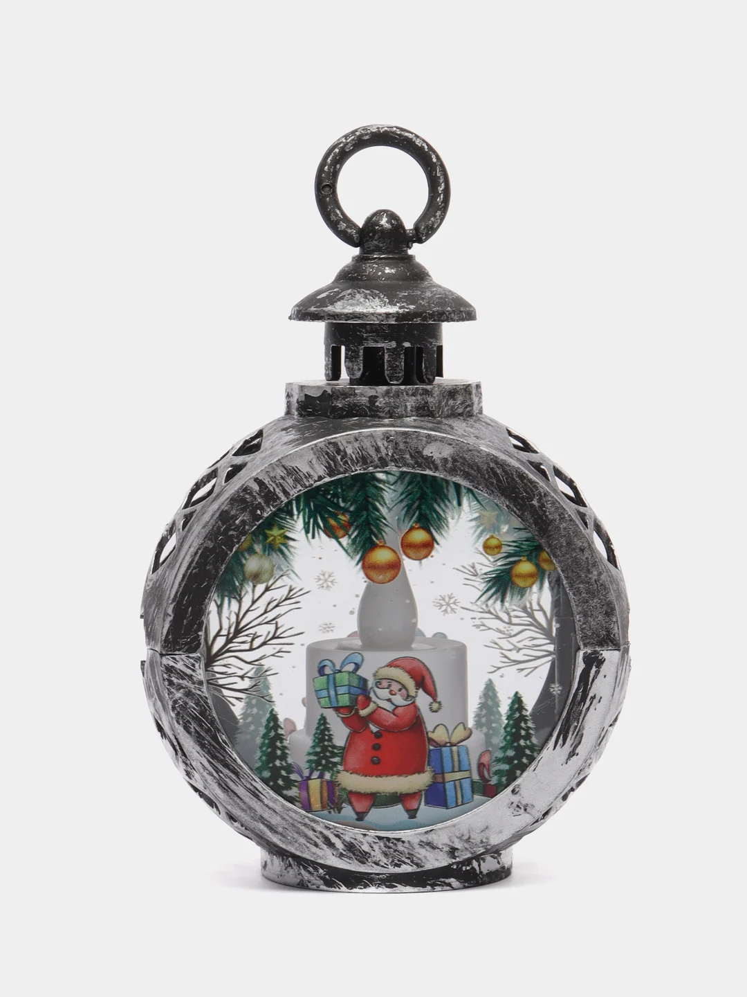 Серебряный фонарики светодиодные, новогодние