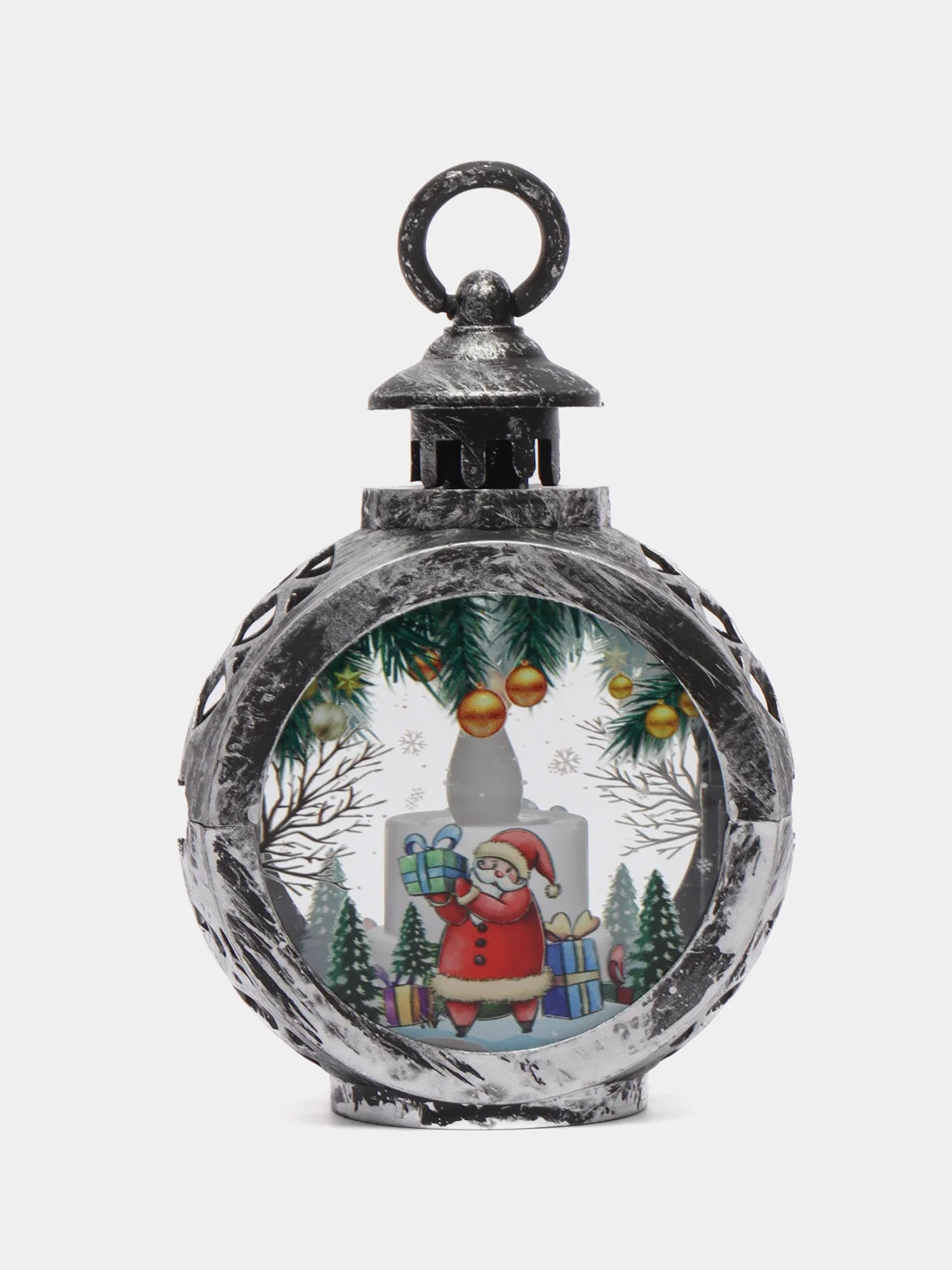 Серебряный фонарики светодиодные, новогодние