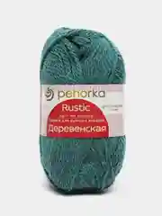Бирюзовый пряжа Пехорка "Деревенская", 100% шерсть, 100 г, 250 м