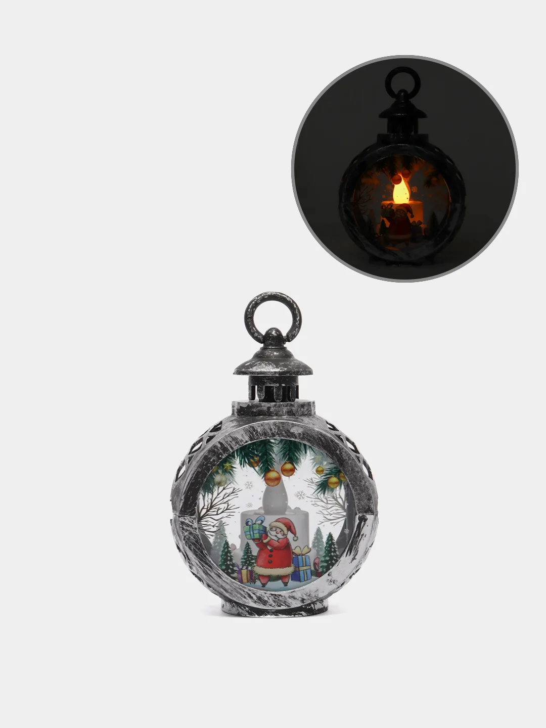 Серебряный фонарики светодиодные, новогодние