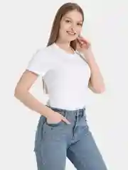Футболка женская базовая белая, хлопок