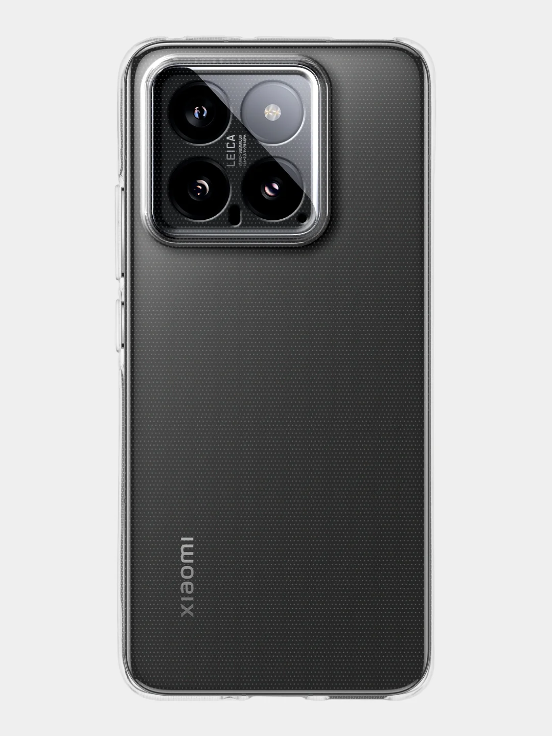 Прозрачный чехол для Xiaomi 14, Xiaomi 14 Pro, матовый / прозрачный, Broscorp силиконовый, с защитой камер
