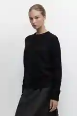 Черный джемпер Befree толстой вязки базовый