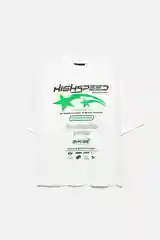 Белый футболка Befree oversize хлопковая с принтом
