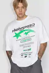 Белый футболка Befree oversize хлопковая с принтом