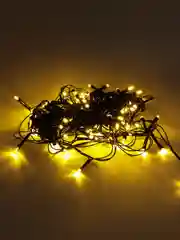 Желтый гирлянда 10 м, 100LED, 4 цвета, 8 режимов, светодиодная гирлянда на ёлку, украшения интерьера