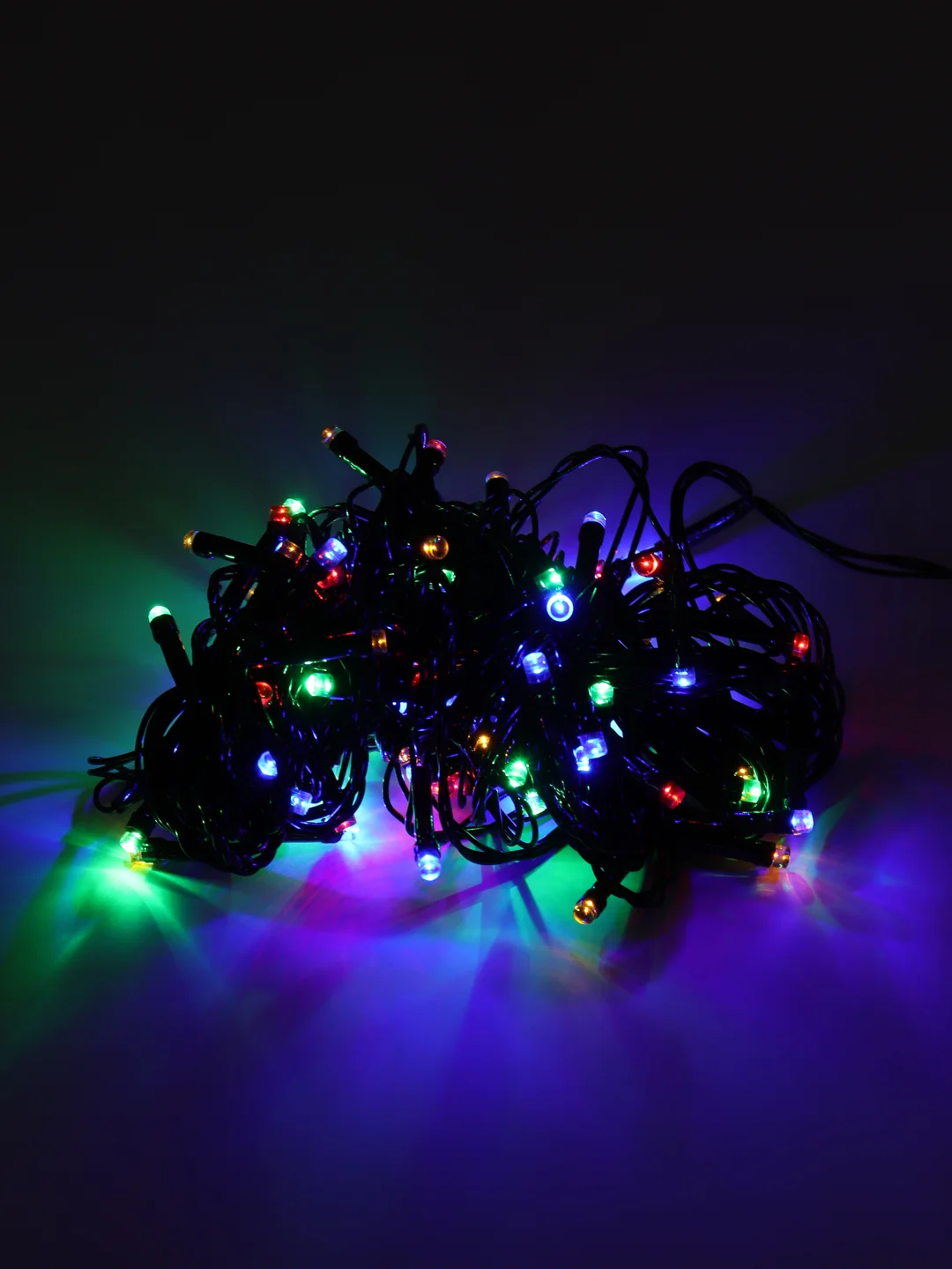 Разноцветный гирлянда 10 м, 100LED, 4 цвета, 8 режимов, светодиодная гирлянда на ёлку, украшения интерьера