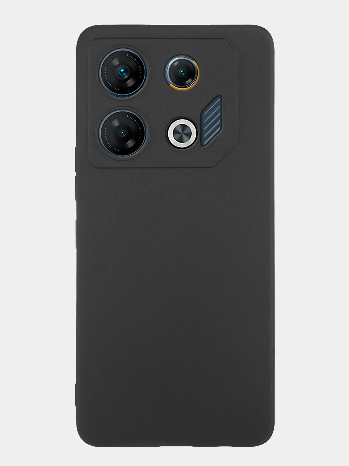Черный чехол для Infinix GT 10 Pro матовый BROSCORP силиконовый тонкий с защитой камер