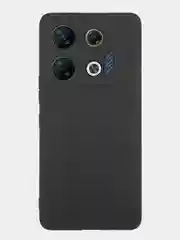 Черный чехол для Infinix GT 10 Pro матовый BROSCORP силиконовый тонкий с защитой камер