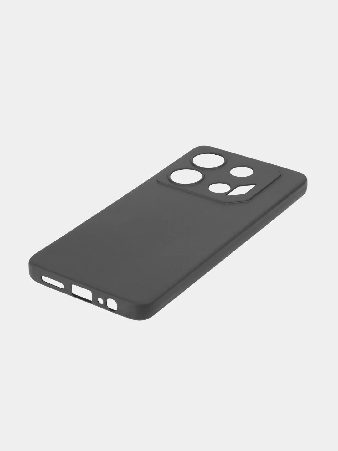 Черный чехол для Infinix GT 10 Pro матовый BROSCORP силиконовый тонкий с защитой камер
