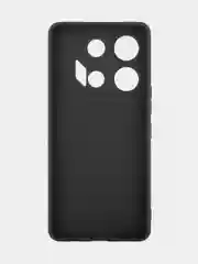 Черный чехол для Infinix GT 10 Pro матовый BROSCORP силиконовый тонкий с защитой камер