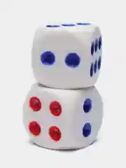 Набор для игры в кости, 8 фишек 2.5 х 1.5 х 1.5 см, 2 кубика 1.5 х 1.5 см