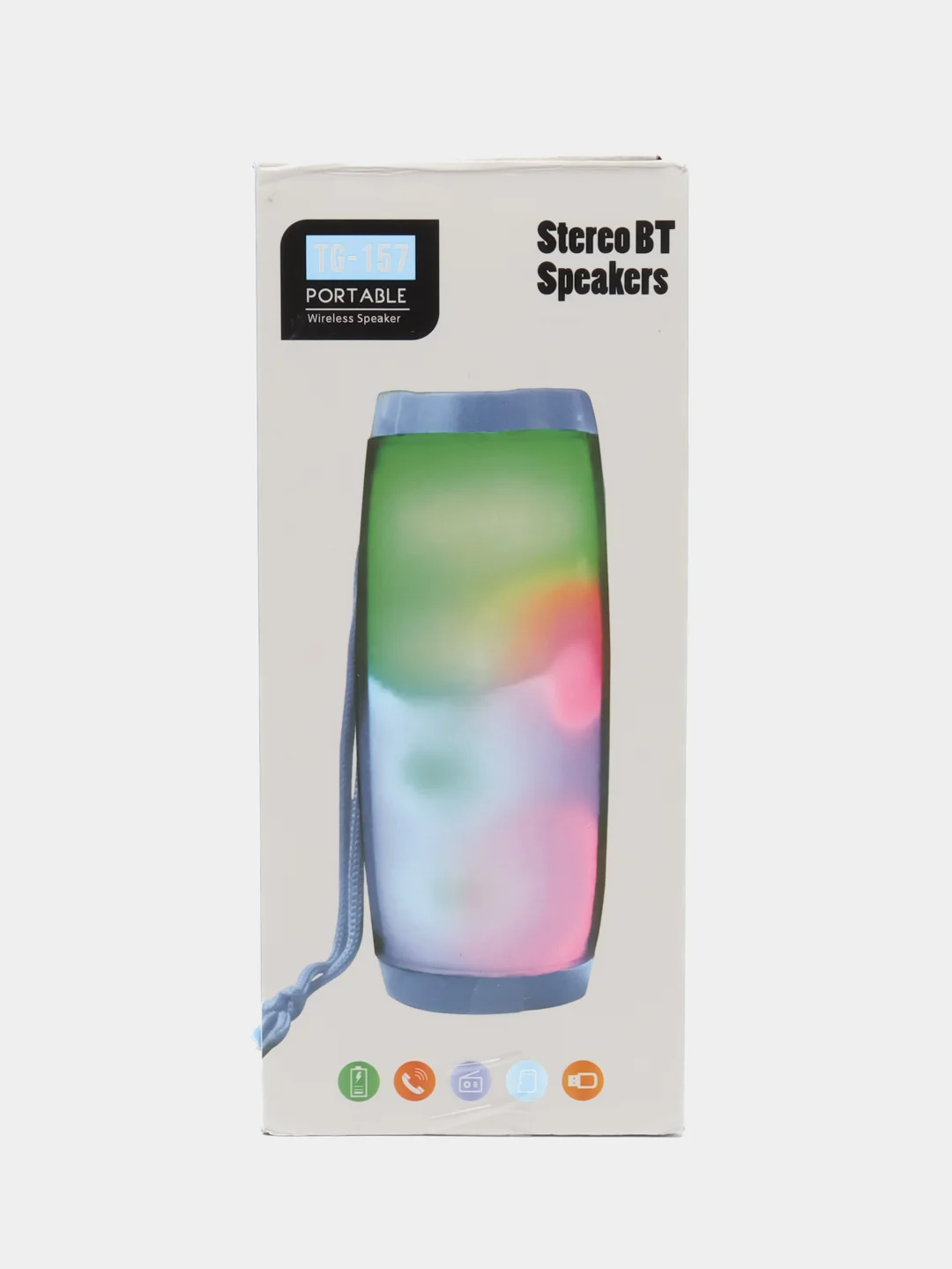 Синий беспроводная Bluetooth колонка TG-157 c LED подсветкой