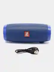 Синий беспроводная Bluetooth колонка TG-157 c LED подсветкой