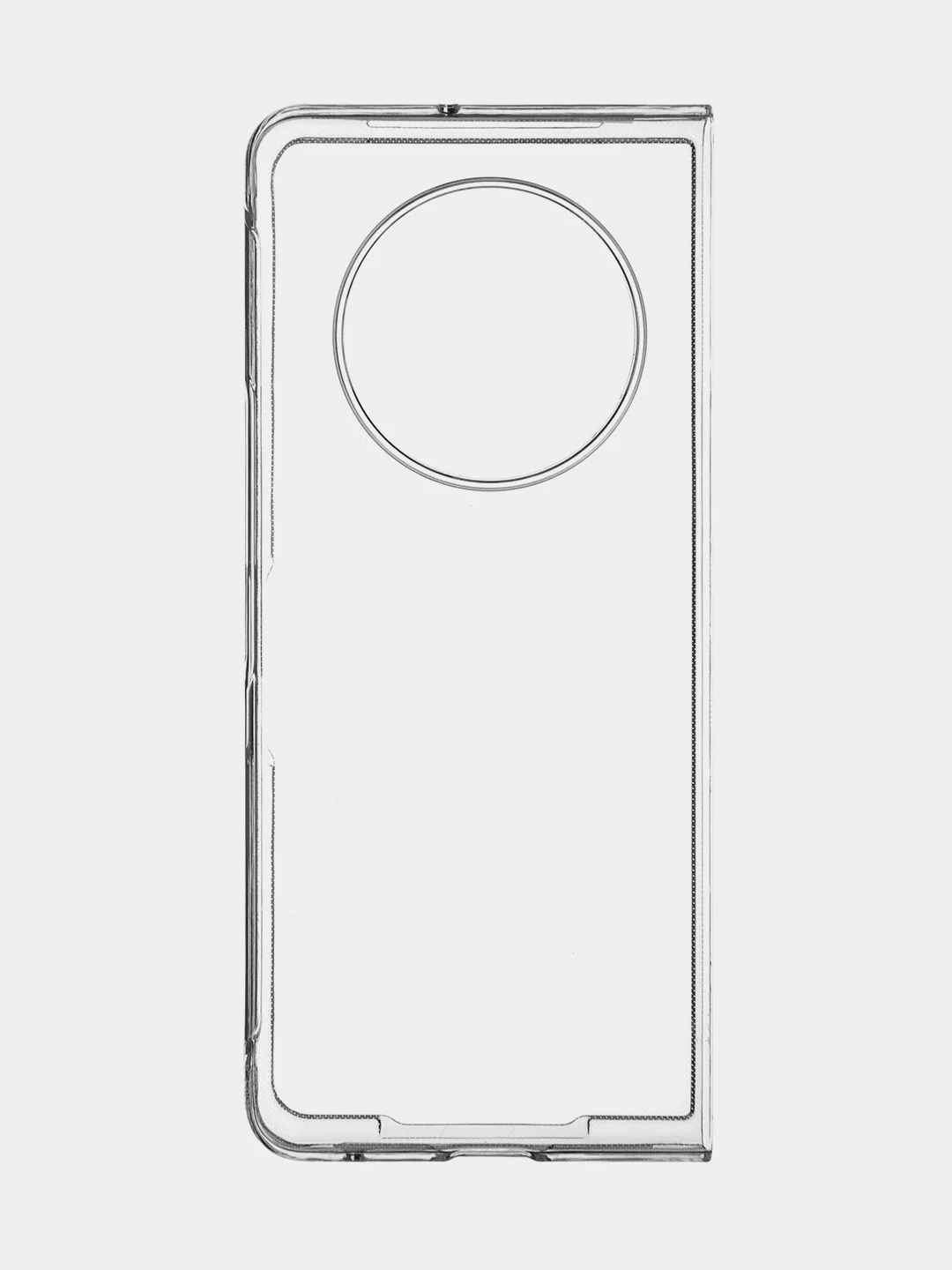 Прозрачный чехол для Tecno Phantom V Fold пластиковый BROSCORP складной прозрачный с защитой камер