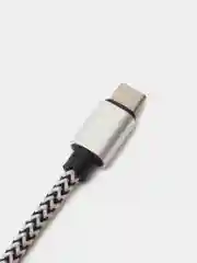 Белый кабель Android USB - Type-C / USB - Micro USB, 1 метр, тканевая оплетка, быстрая зарядка