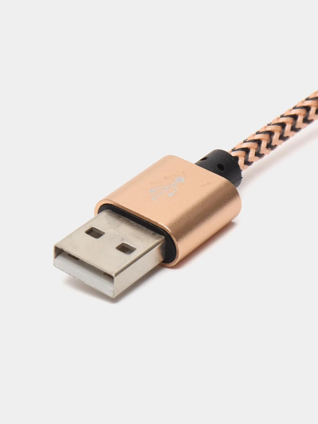 Золотой кабель Android USB - Type-C / USB - Micro USB, 1 метр, тканевая оплетка, быстрая зарядка