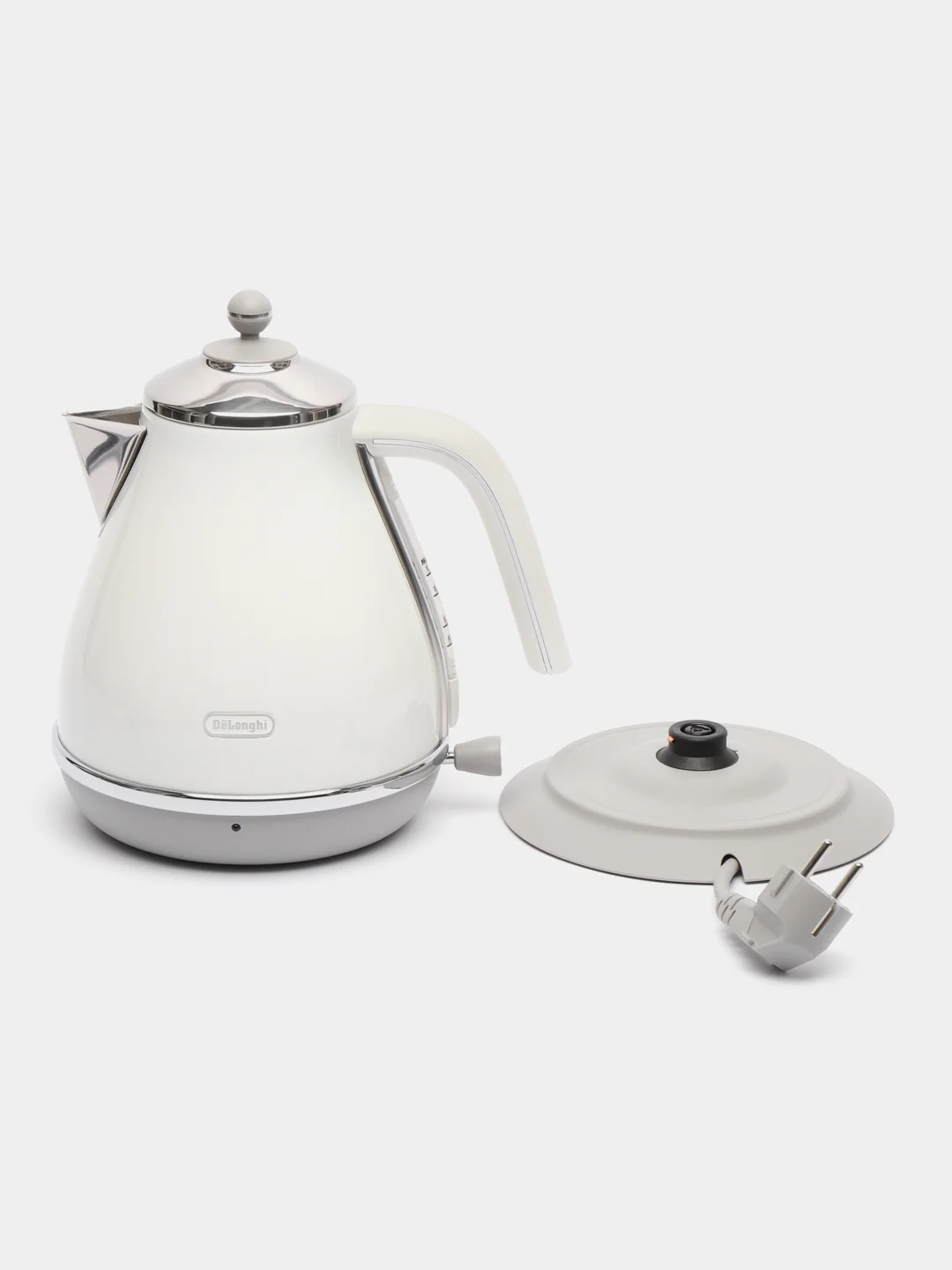 Чайник Delonghi KBOC2001.W 1,7л, 2000 Вт белый, нержавеющая сталь