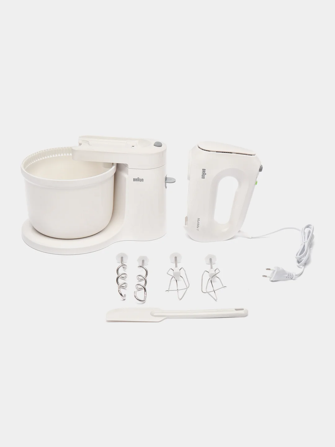 Миксер ручной Braun HM1070WH, 400 Вт, белый