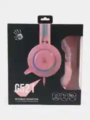 Игровые наушники с микрофоном A4Tech Bloody G521, розовый, 2.3 м, мониторные, USB, G521 Pink