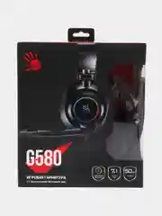 Игровые наушники с микрофоном A4Tech Bloody G580, черные 2м мониторные USB, G580 USB/BLACK