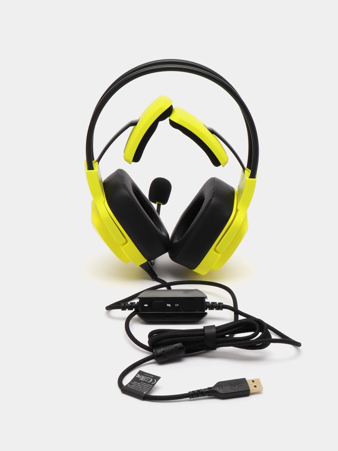 Игровые наушники с микрофоном A4Tech Bloody G575 Punk, желтый, черный, 2 м, мониторные, USB