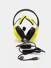 Игровые наушники с микрофоном A4Tech Bloody G575 Punk, желтый, черный, 2 м, мониторные, USB