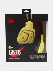 Игровые наушники с микрофоном A4Tech Bloody G575 Punk, желтый, черный, 2 м, мониторные, USB
