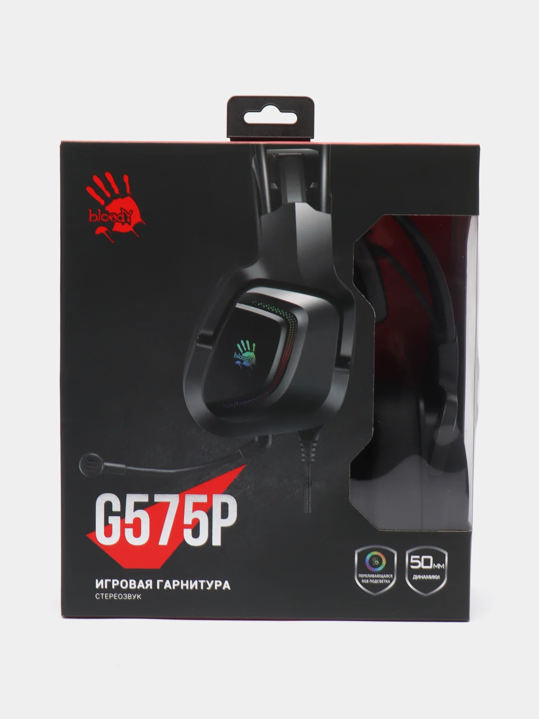 Игровые наушники с микрофоном A4Tech Bloody G575P 2м мониторные (G575P 4PIN+USB/BLACK)