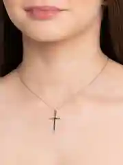 Белый цепочка Крест на шею, унисекс