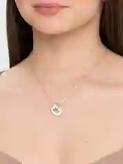 Белый цепочка с подвеской Hello Kitty, кулон для девочек, двойная подвеска
